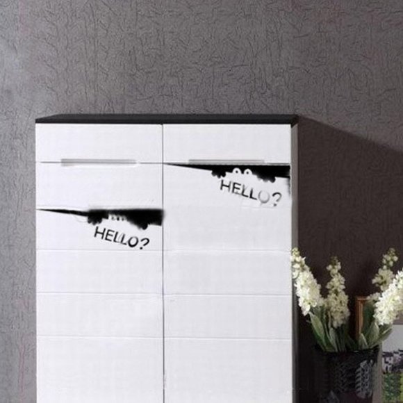 Bathroom Toilet Wall Art Cute Hello Vinyl Sticker - Picture 3 of 4